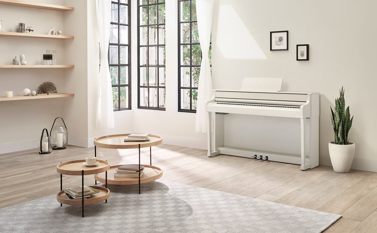 CLP875WB Clavinova Digitaalipiano, valkoinen koivu
