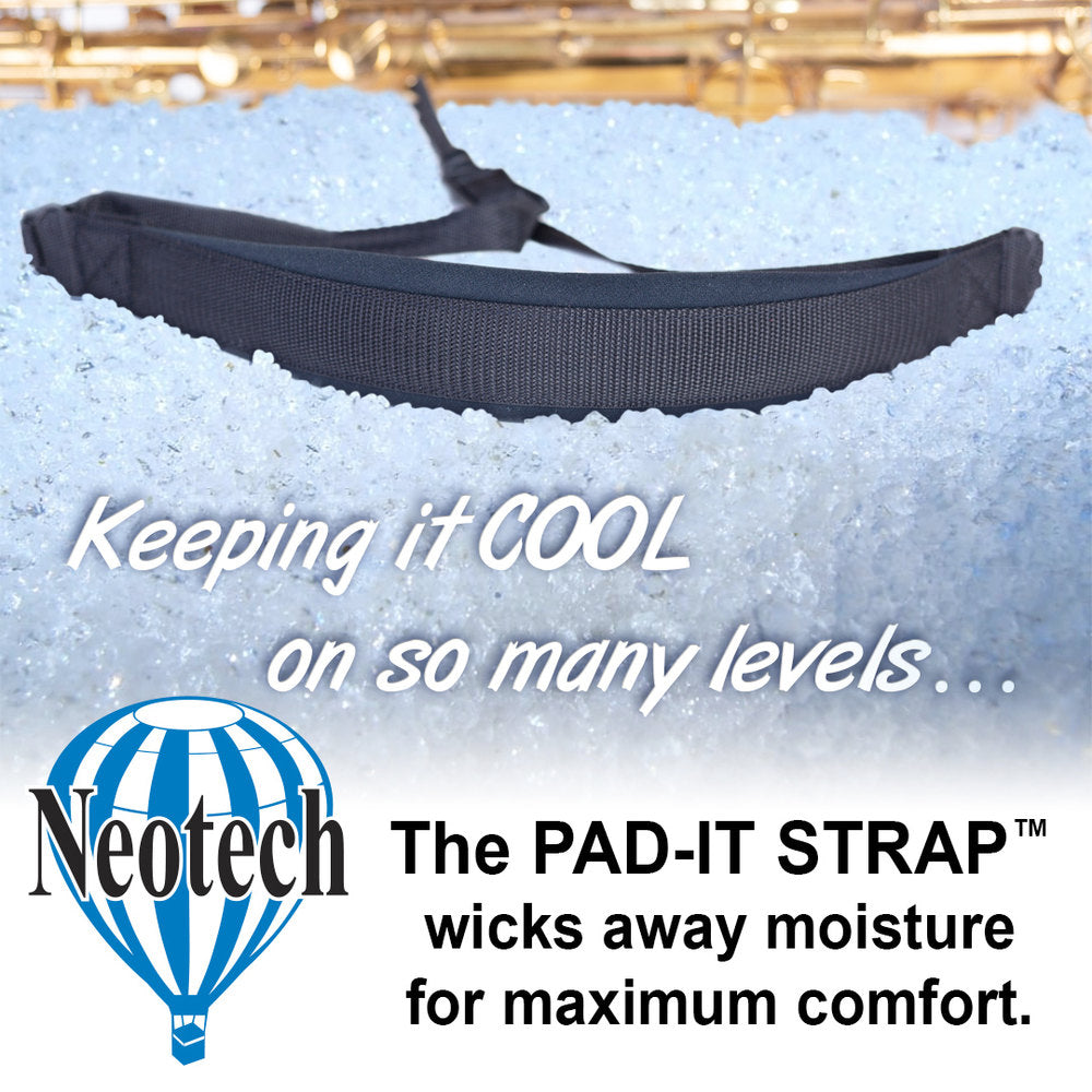 Saksofonin hihna Pad-It Strap Musta XL, pituus 51 - 68 cm
