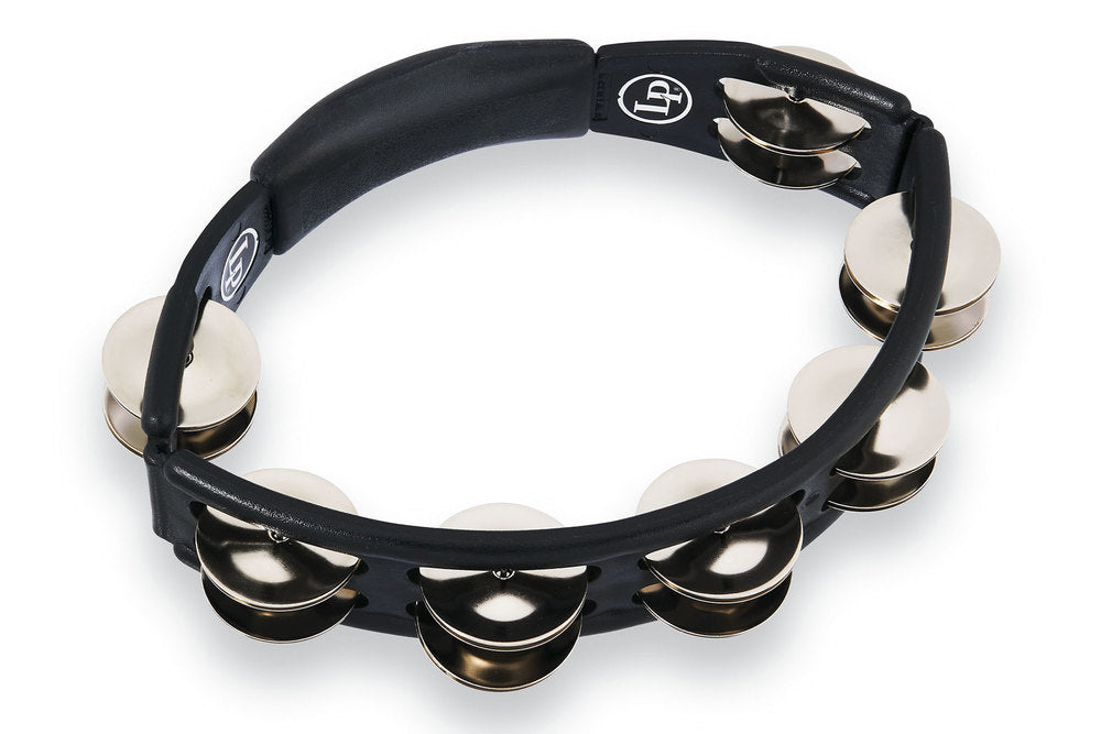 LP Cyclops Hand Held Tambourine - Black Steel Jingles