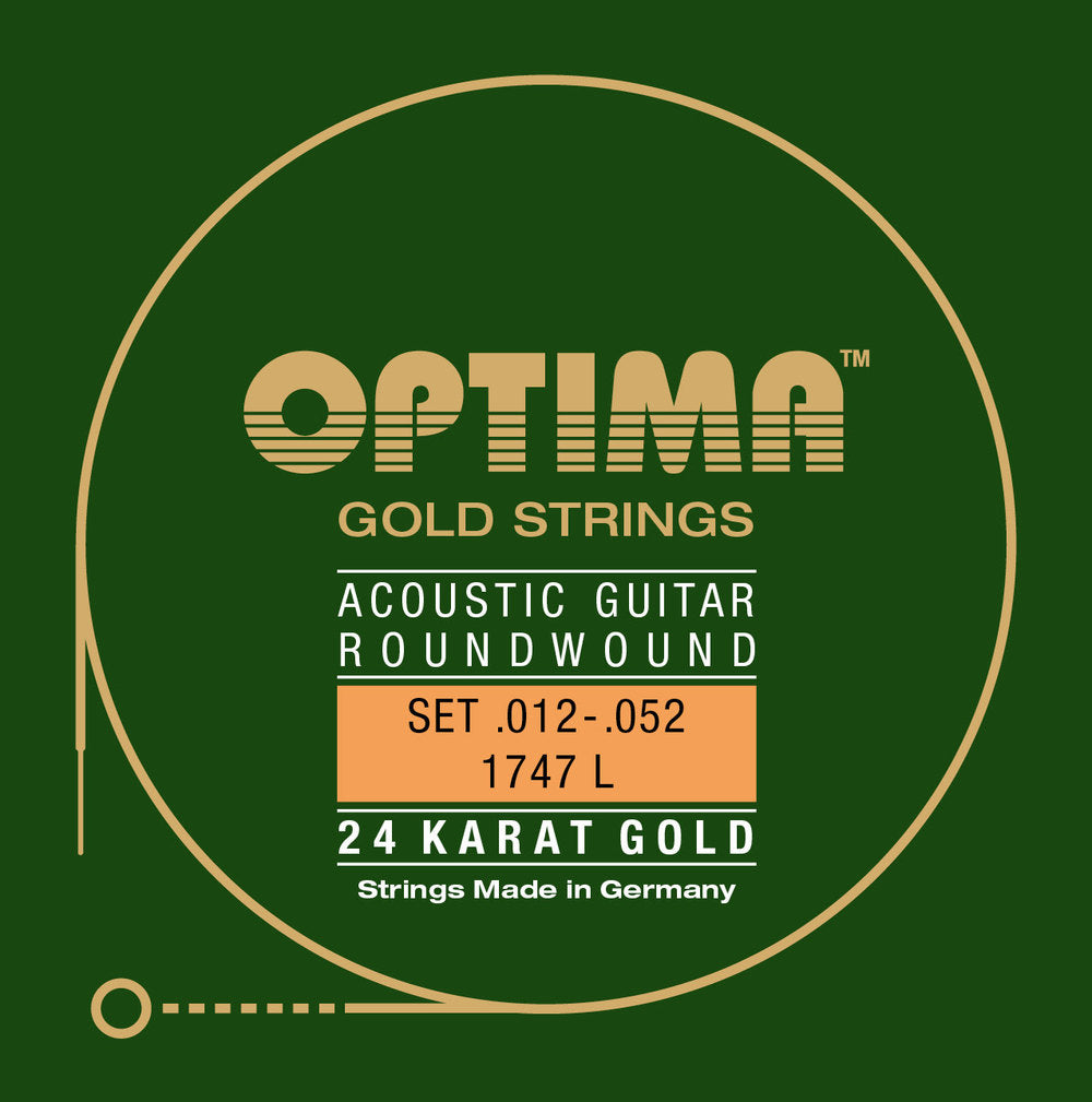 Akustisen kitaran kielet Gold Strings Sarja