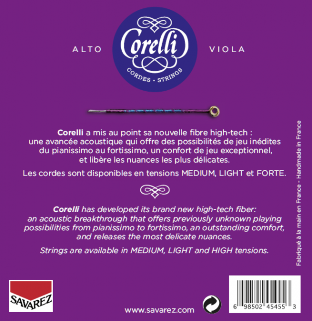 Corelli Cantiga Alttoviulun Kielet, Medium