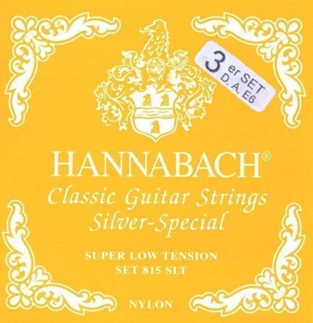 Hannabach Serie 815 Super Low Tension Silver Special - Klassisen kitaran bassokielet (3 kpl)