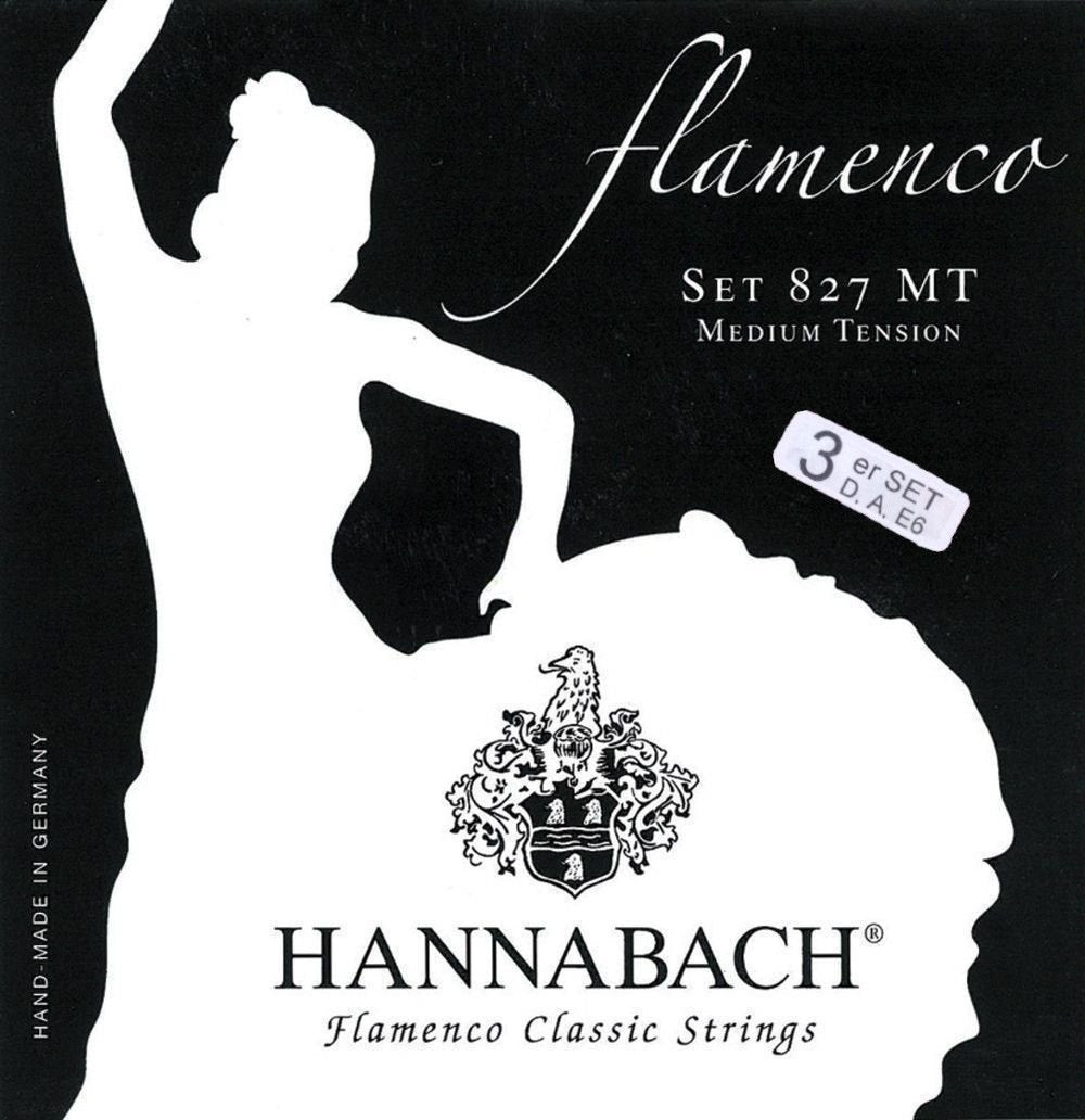 Hannabach Serie 827 Medium Tension Flamenco - Bassokielet (3 kpl)