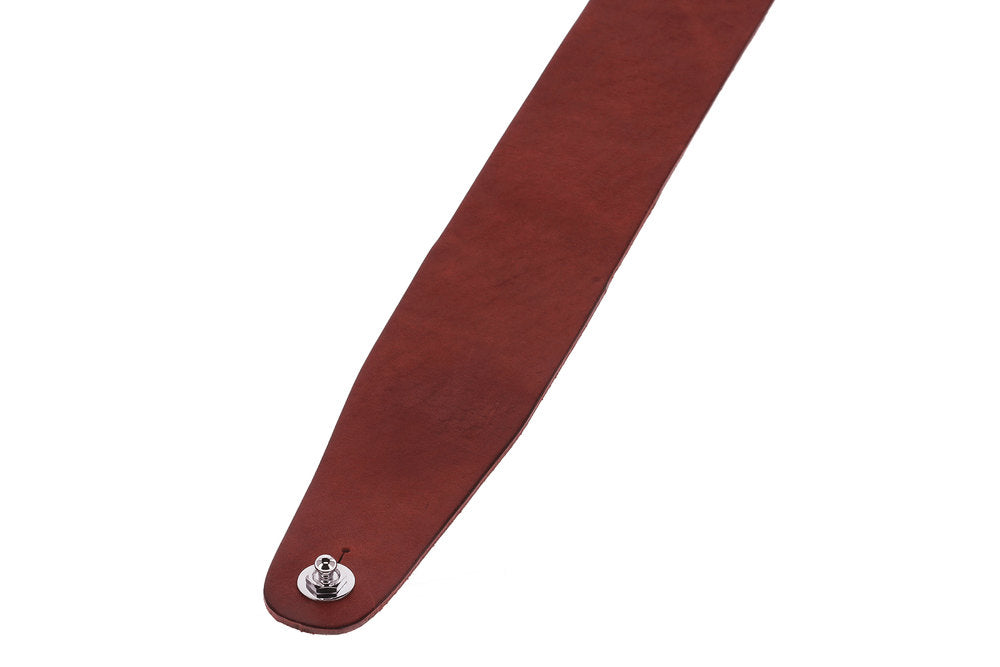 GEWA Premium Plain 70 Kitarahihna Hihnalukoilla Redbrown