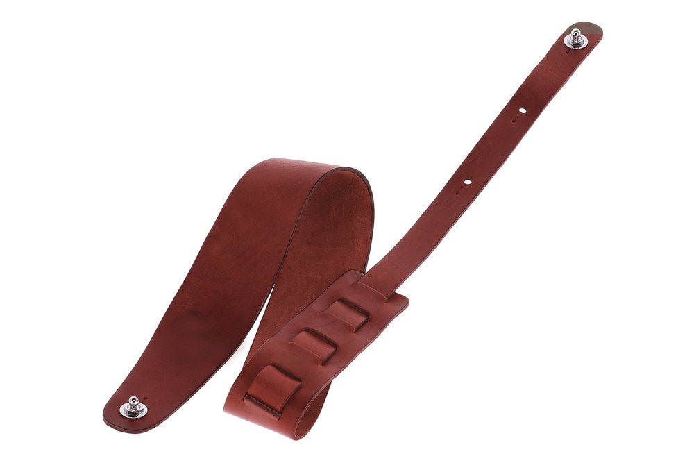 GEWA Premium Plain 70 Kitarahihna Hihnalukoilla Redbrown