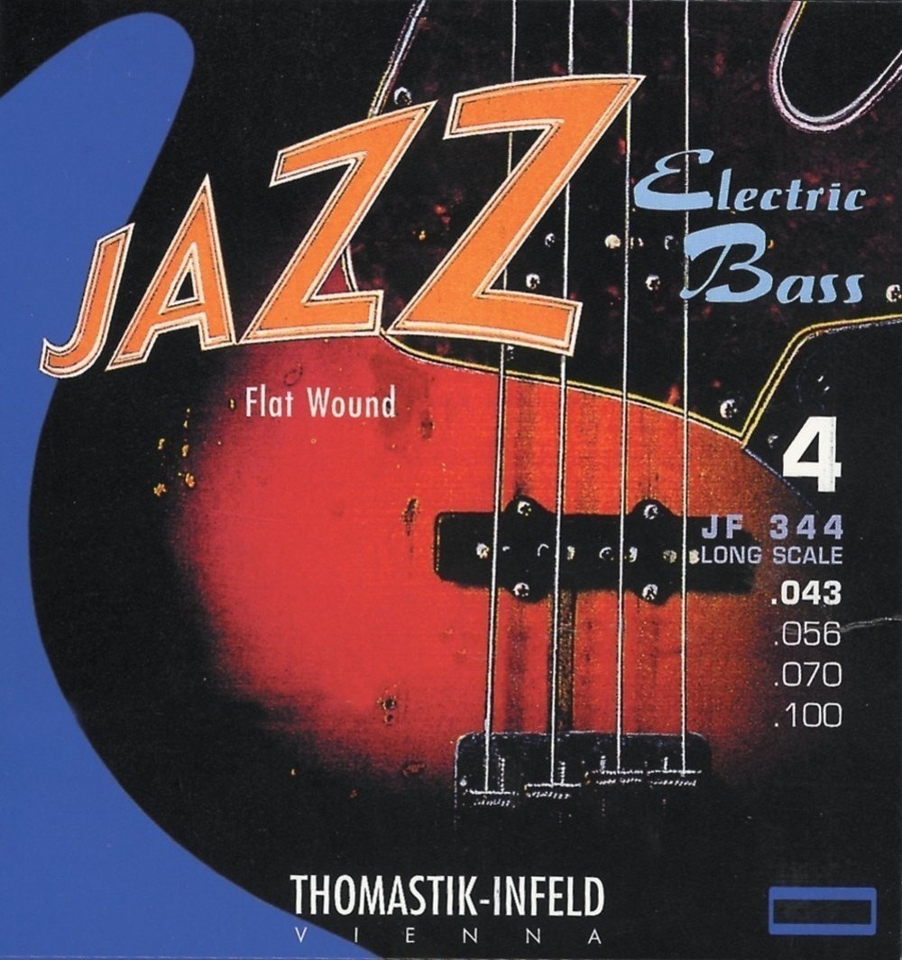 Sähköbasson kielet Jazz Bass series nickel flat wound. Hiottu 0.106