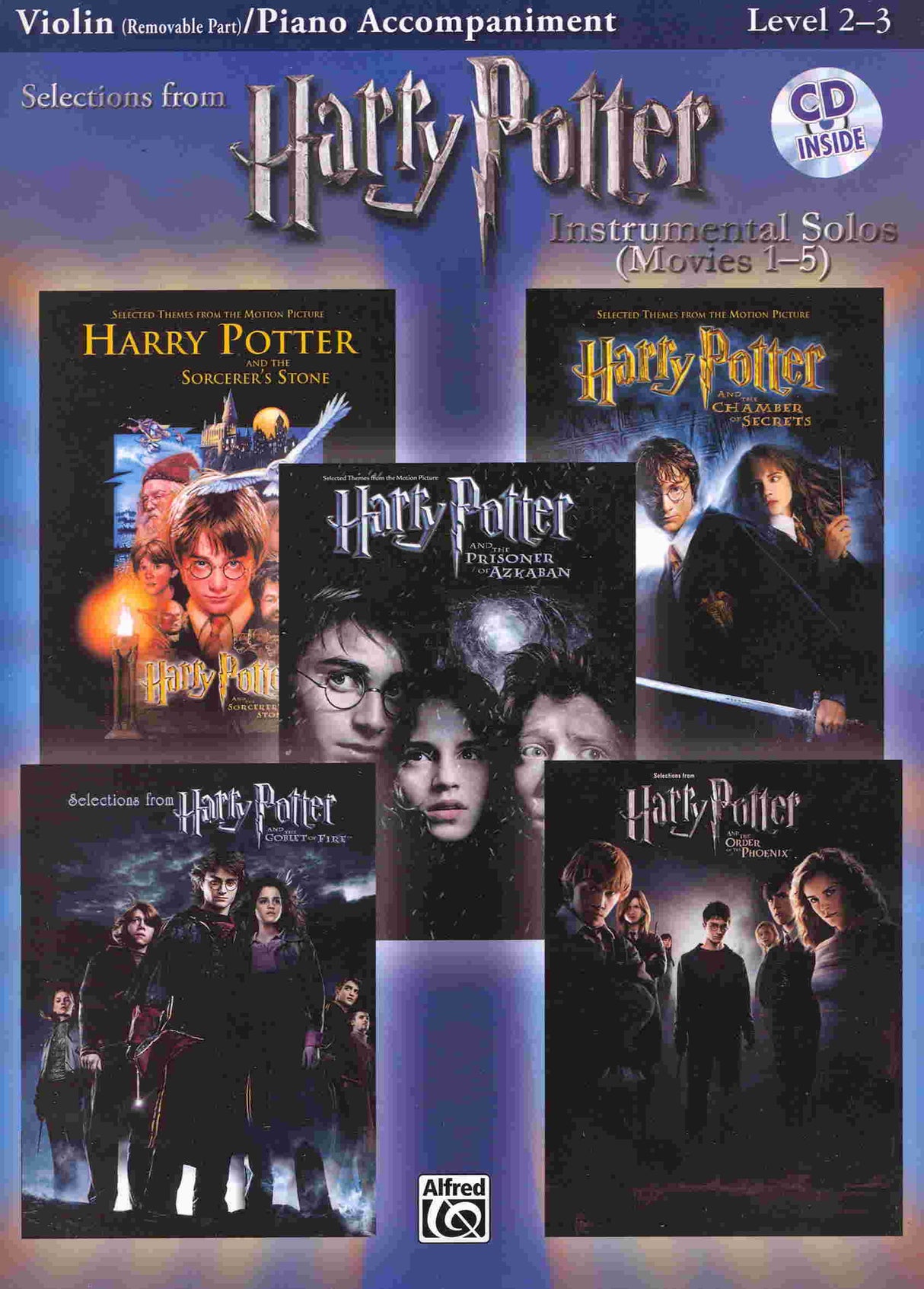 HARRY POTTER SELECTIONS +CD VIOLIN MOVIES 1-5