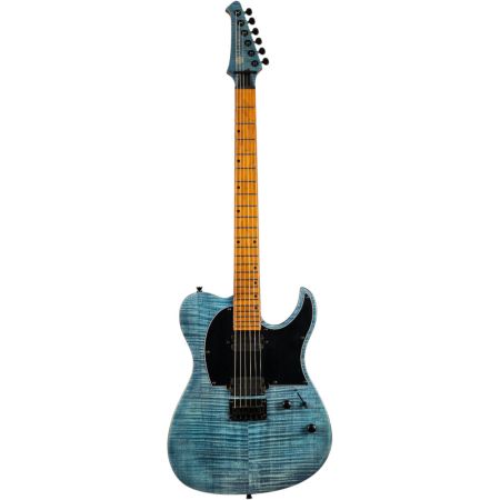 Spira Guitars T450 Trans Blue Flame