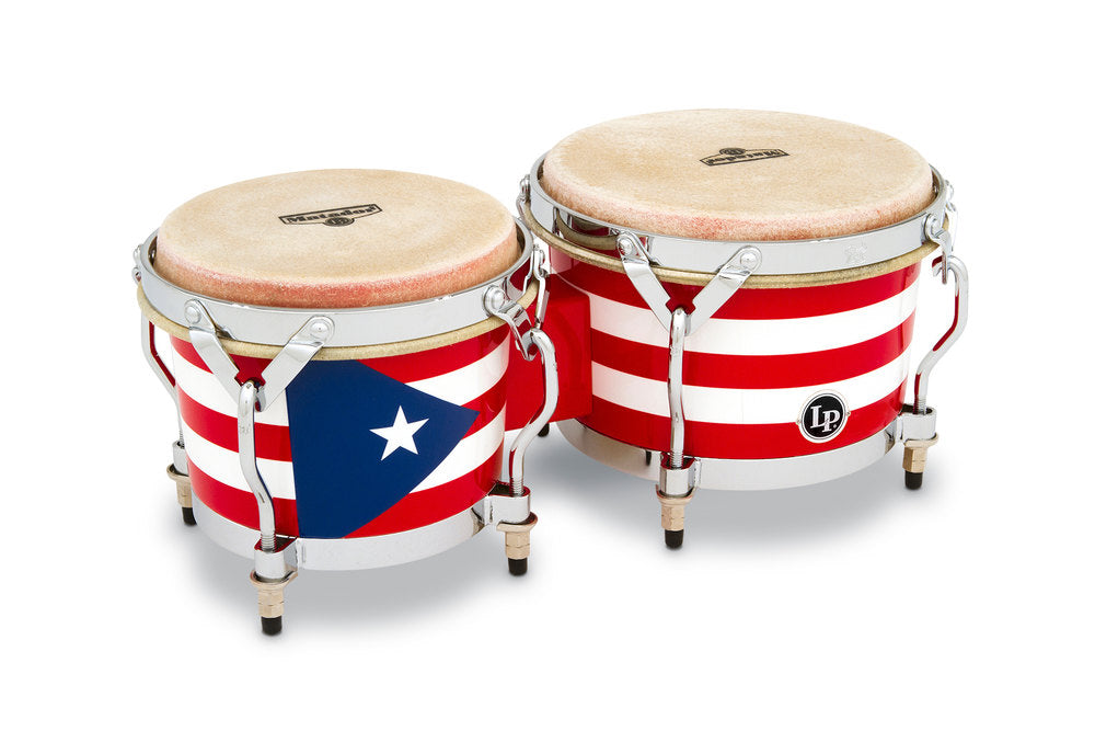 LP Matador Wood Bongos - Puerto Rican Flag