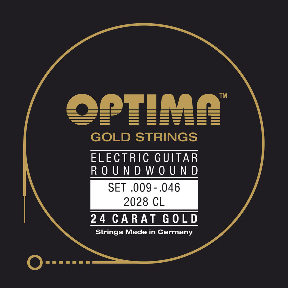 Sähkökitaran kielet Gold strings round wound Sarja (674637)