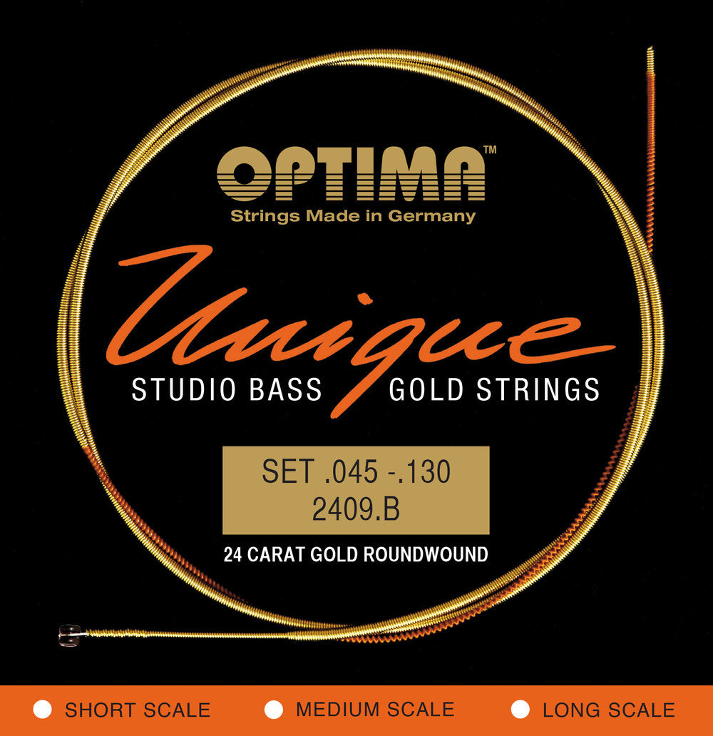 Sähköbasson kielet Unique Studio Gold Strings Sarja (680847)