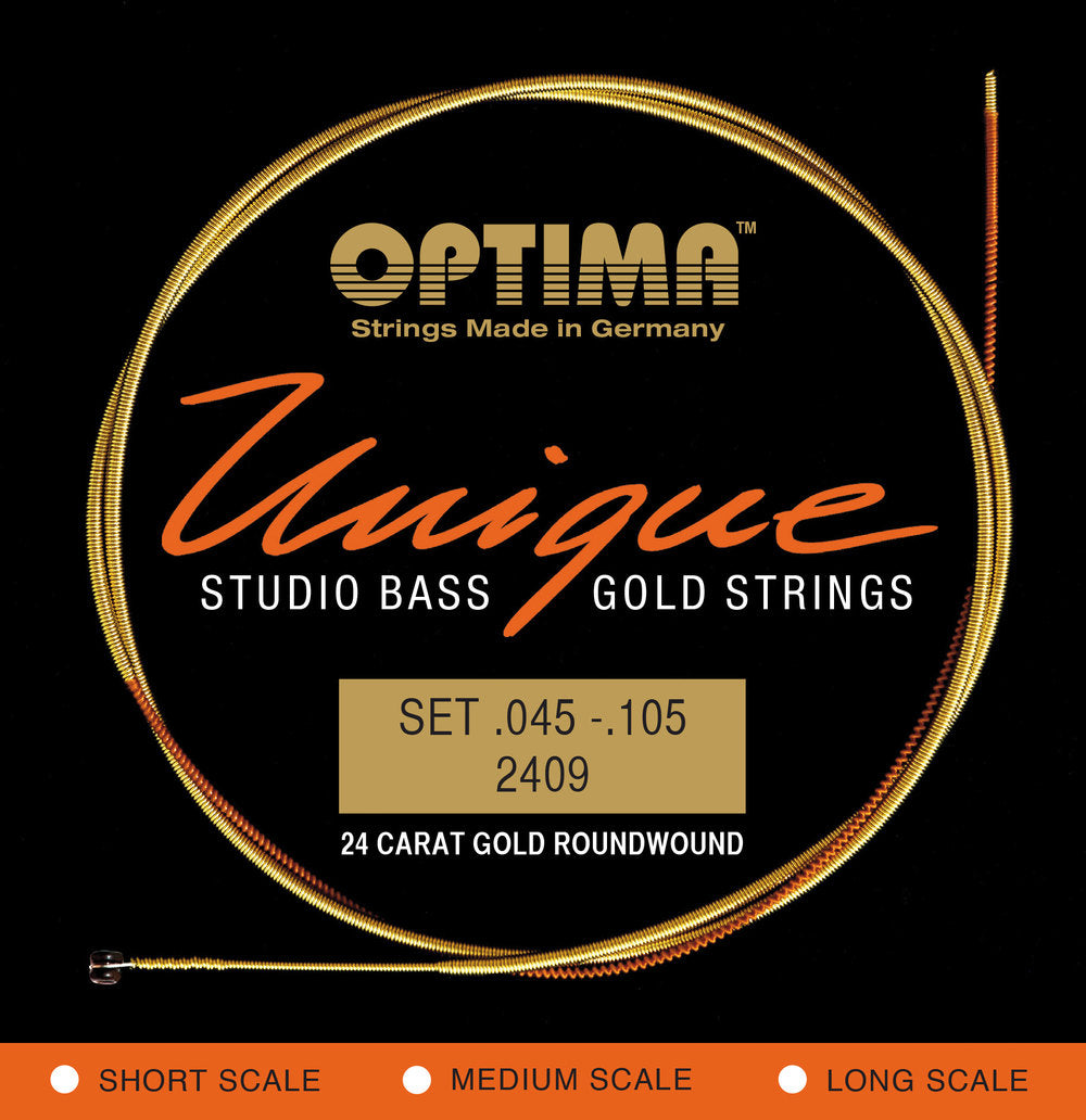 Sähköbasson kielet Unique Studio Gold Strings Sarja