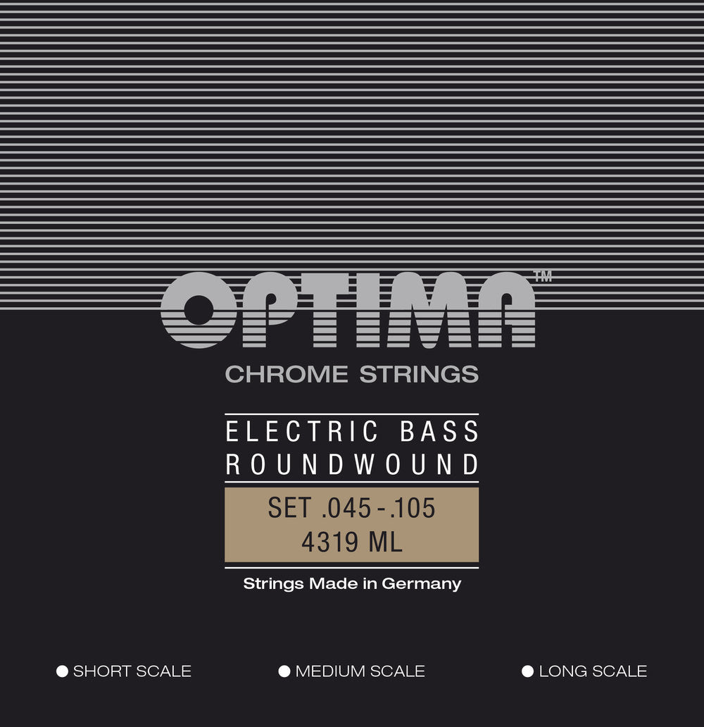 Sähköbasson kielet Chrome Strings Round Wound Long Scale Sarja (680480)