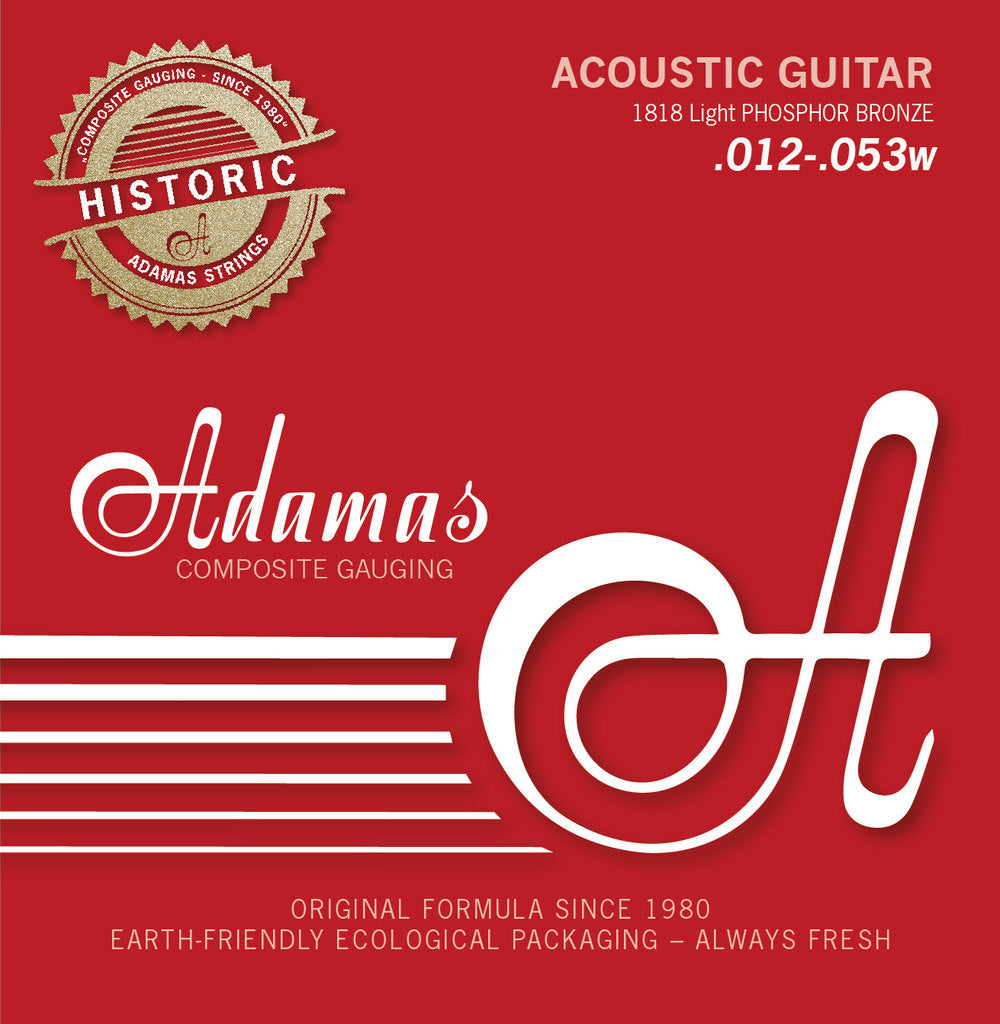 Akustisen kitaran kielet Adamas Historic Reissue Phosphor Bronze Light .012-.053