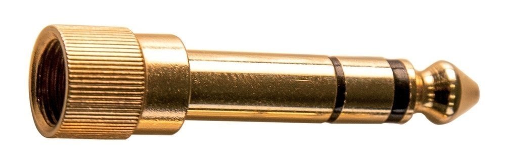 Audio-adapteri 3.5mm - 6.35mm, kullattu kierteellä