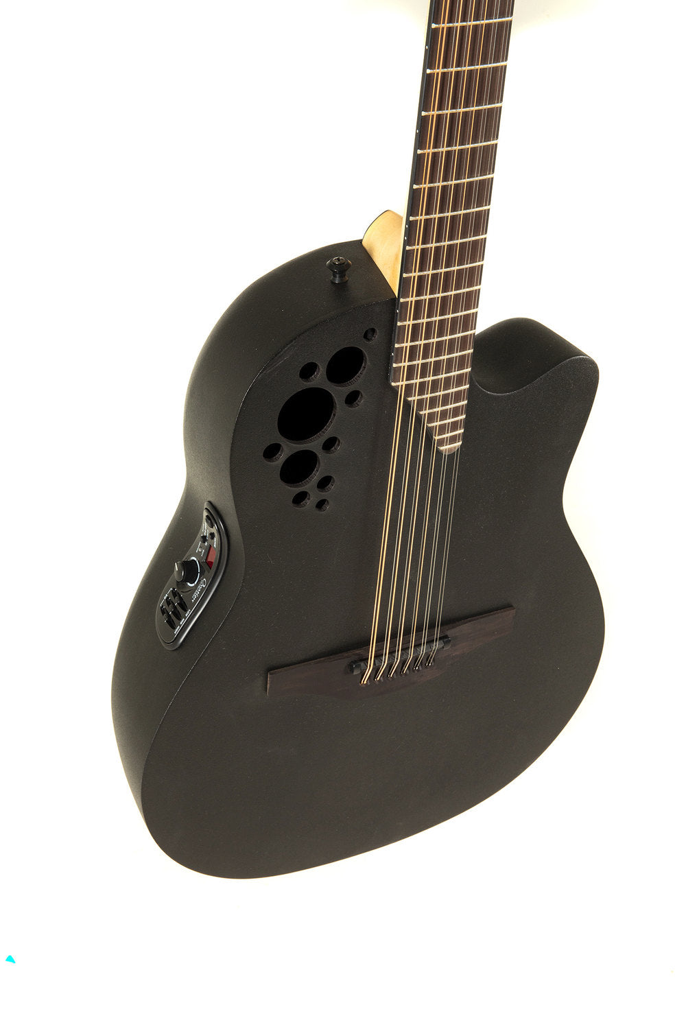 Elektro-akustinen kitara Elite TX Deep Contour Cutaway 12-kielinen Black Textured