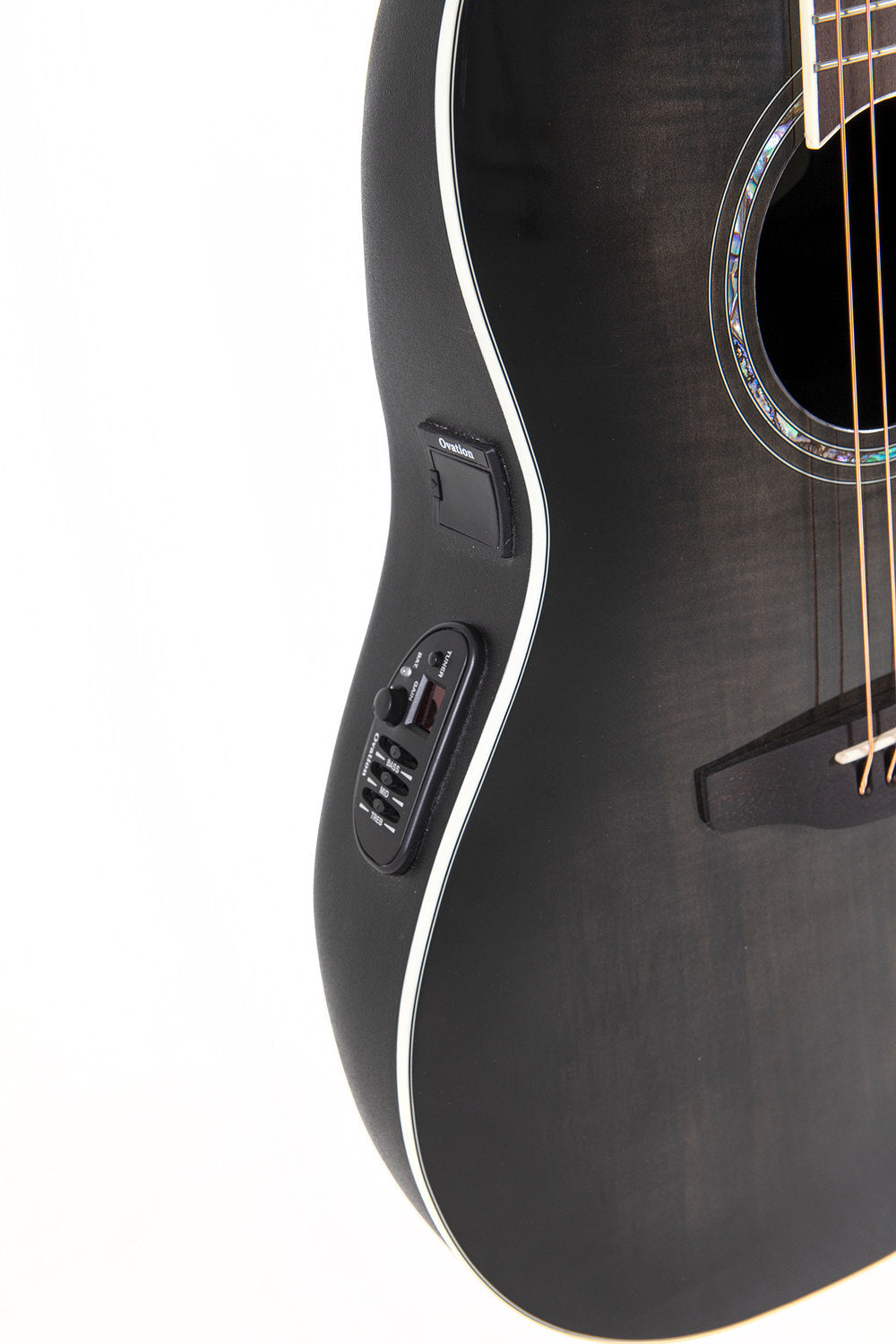Elektro-akustinen kitara Celebrity Standard Plus Mid Cutaway Transparent Blackburst Flame