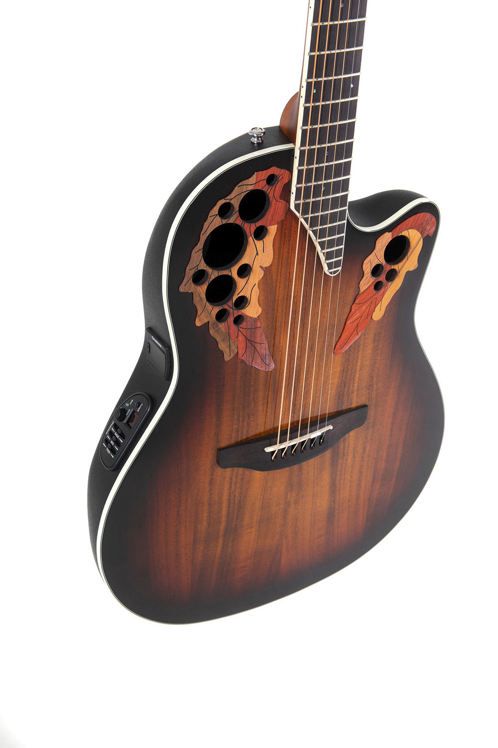 Ovation Elektro-akustinen kitara Celebrity Elite Plus Super Shallow, koa burst