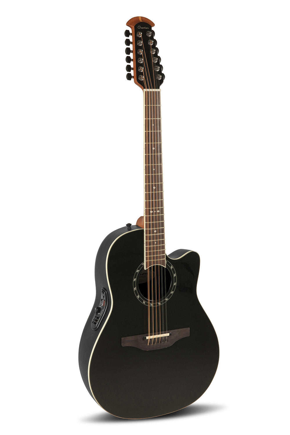 Elektro-akustinen kitara Standard Balladeer Deep Contour Cutaway 12-string Musta