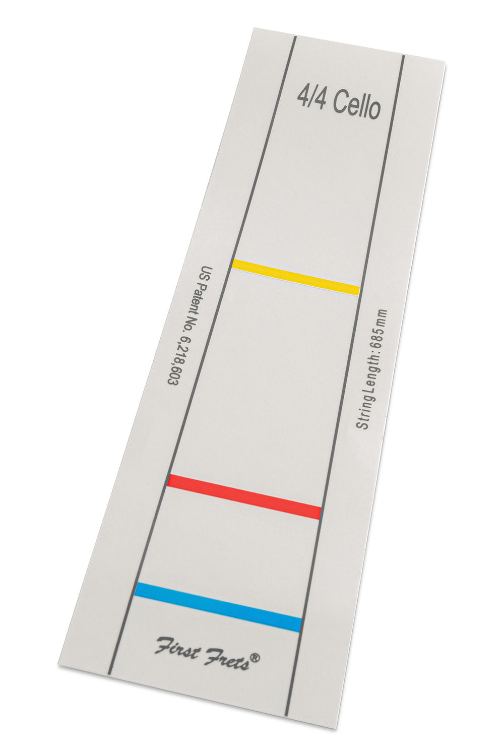 First Fret -otelaudan merkkaus 4/4 sellolle