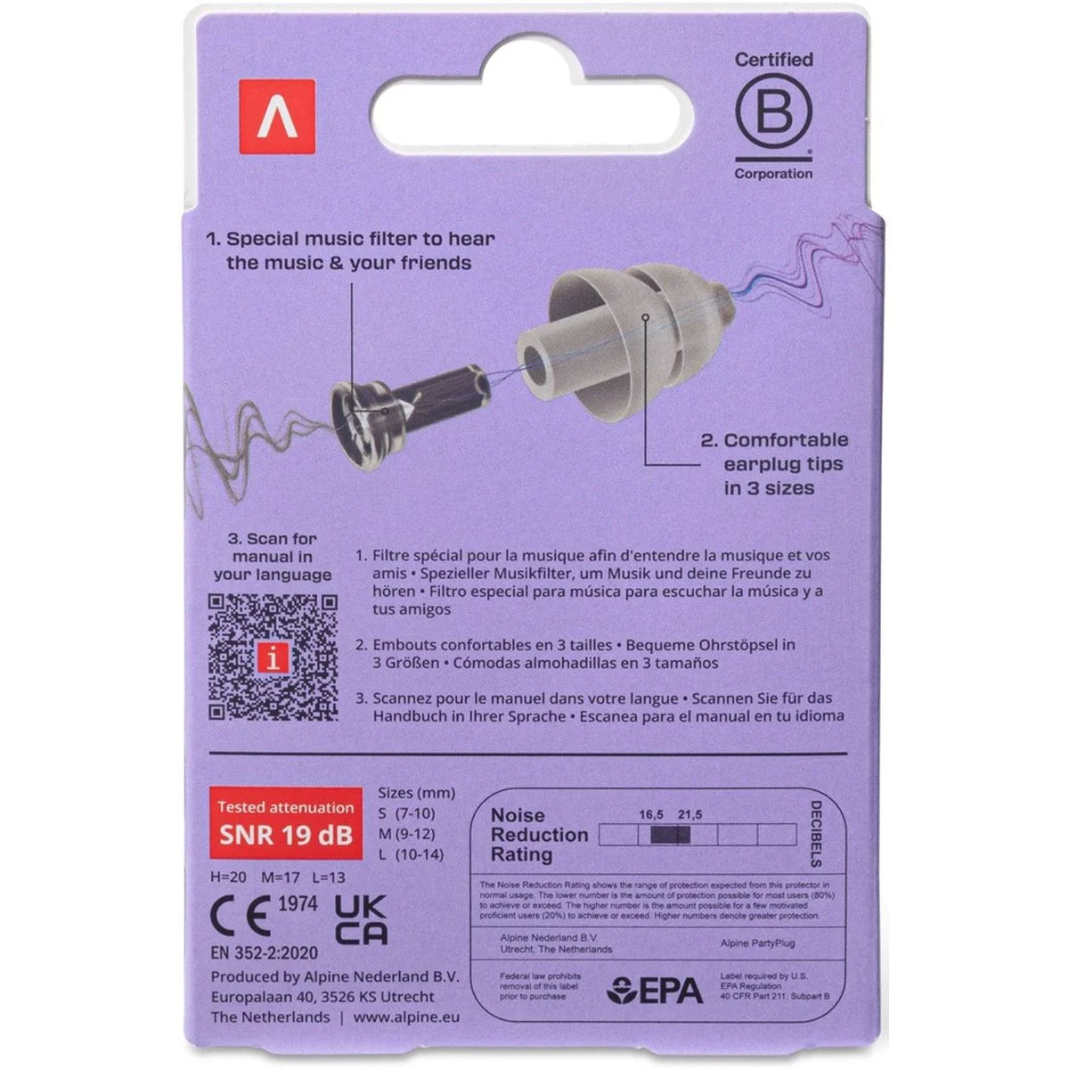 PARTYPLUG korvatulpat, läpinäkyvä