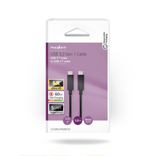 USB 3.2 Gen 1 USB-C Uros / USB-C Uros, 3m