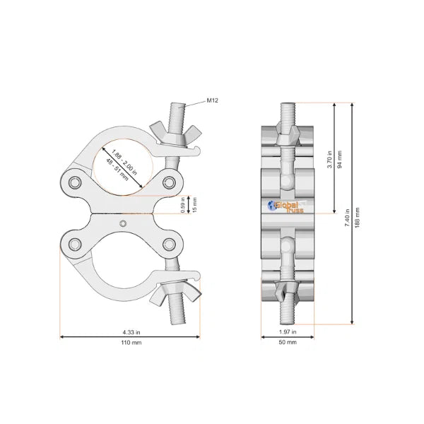 Swivel Coupler Silver (8231)