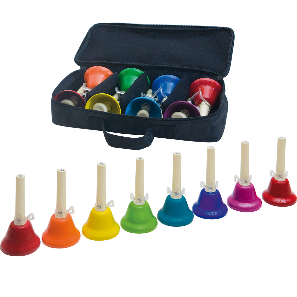 Goldon käsikellosarja, 8 kelloa (c3–c4), Boomwhackers®-värit