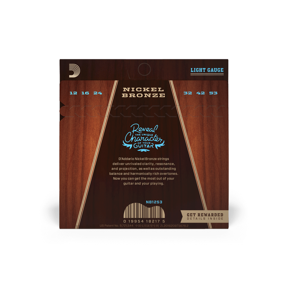 NB1253 Nickel Bronze 12-53 teräskielisen akustisen kitaran kielisetti