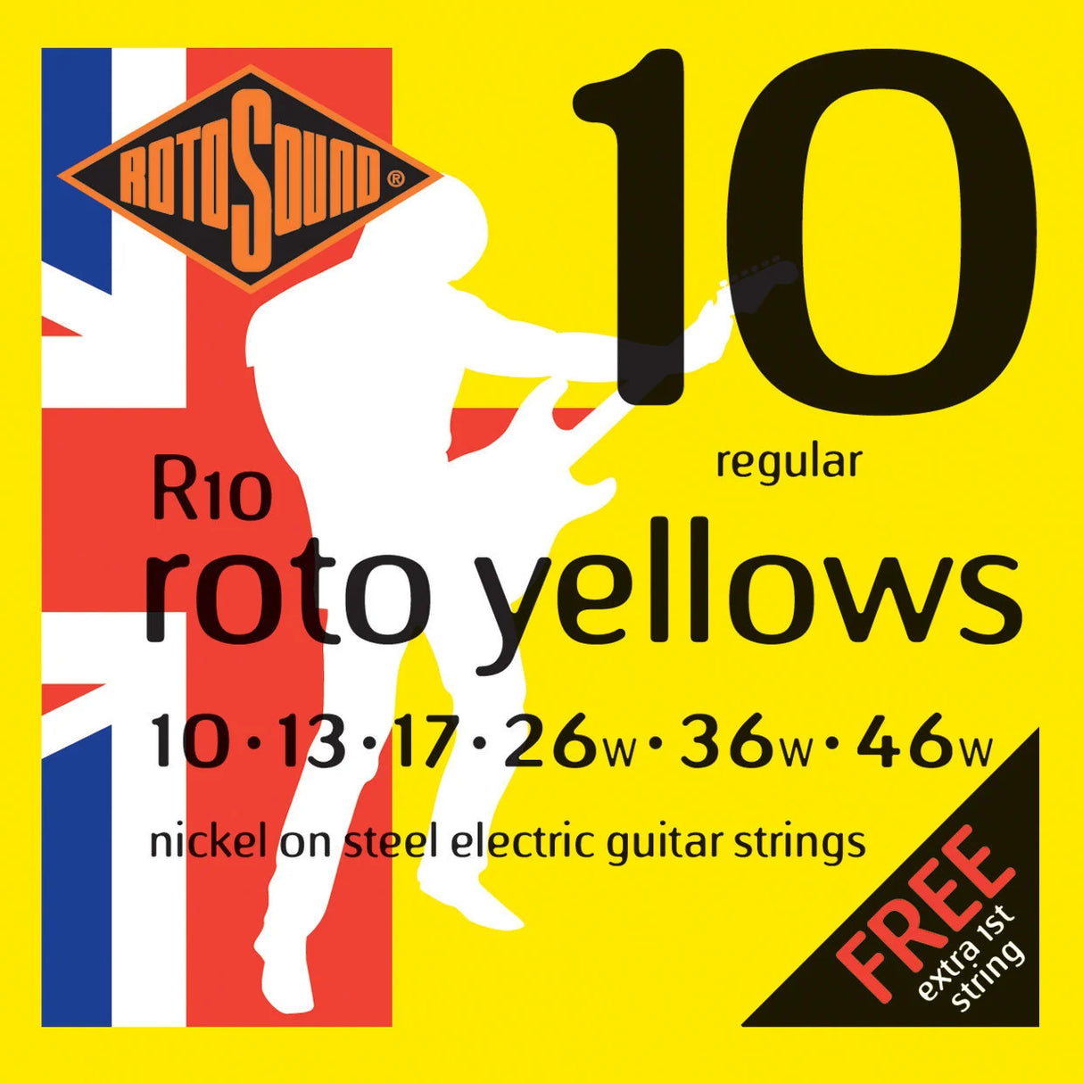 R10 NICKEL WOUND 10-46 ROTO YELLOWS