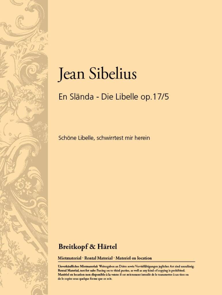 SIBELIUS EN SLÄNDA OP17/5 VOICE +PIANO BREITKOPF