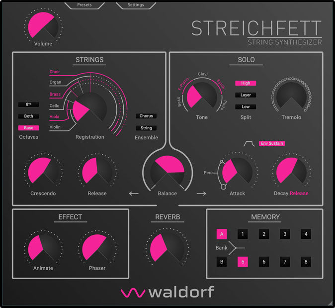 Waldorf Streichfett Software