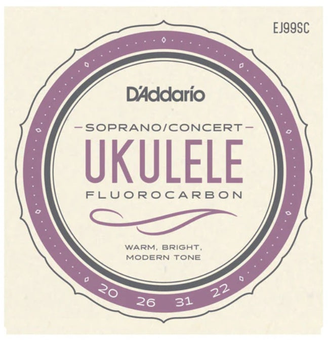 Sopraano-/konserttiukulelen kielet