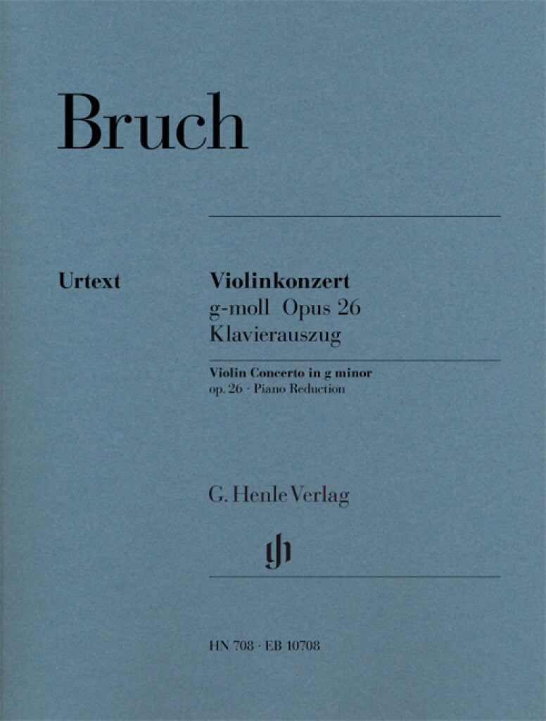 BRUCH CONCERTO OP26 G MINOR VIOLIN+PIANO HENLE