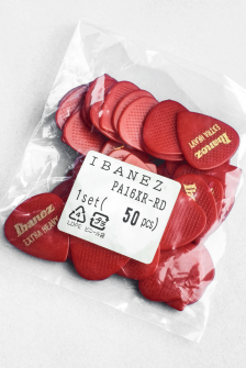 Ibanez Rubber Grip Heavy Small Teardrop -plektra, 50 kpl