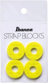 Ibanez ISB4-YE Strap Block -hihnalukot, Keltainen, 4 kpl