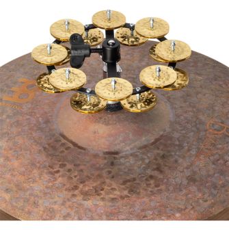 Meinl Headliner Series HTHH2B-BK Hi-Hat Tambourine - Double Row Brass