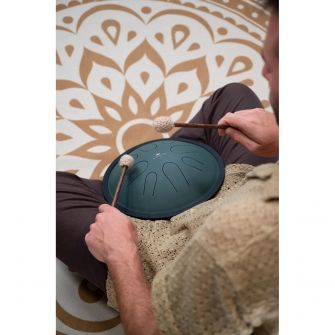 Meinl Sonic Energy Compact 10" Steel Tongue Drum, B-molli, Dark Green