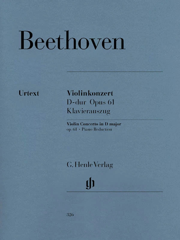 BEETHOVEN CONCERTO D-MAJOR OP61 VIOLIN + PIANO