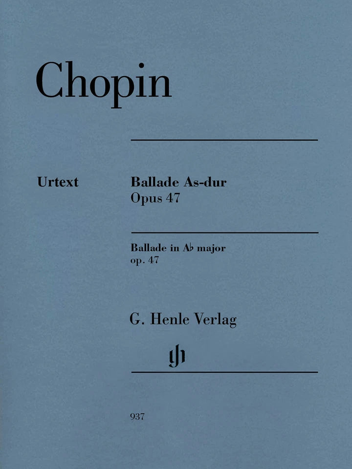 CHOPIN BALLADE Ab MAJOR OP47 PIANO HENLE URTEXT