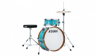 Tama Club Jam Mini Kit -rumpusetti telineillä ja tuolilla, Aqua Blue