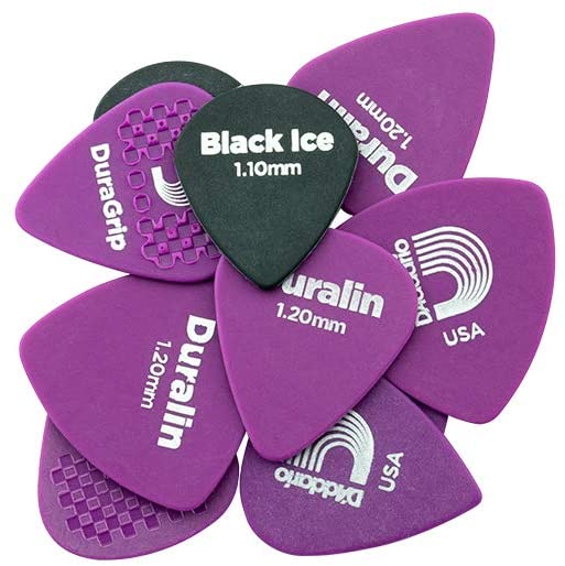 Confezione 10 Plettri D'Addario Duralin 1.0 Mm Medi/pesanti Blu Per Chitarra 1DBU5-10