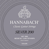Klassisen kitaran kielet Sarja 900 Medium/Low Tension Silver 200 E6w
