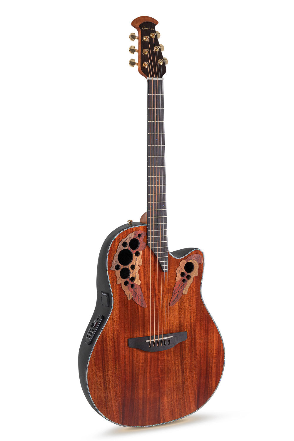 Ovation Celebrity Elite Plus Mid Cutaway Figured Koa