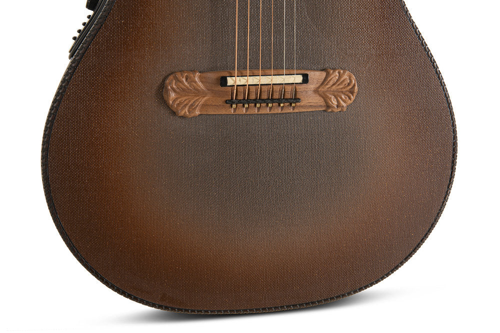 Elektro-akustinen kitara 1687GT Deep Non-Cutaway Reverse Brown Burst