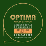 Akustisen kitaran kielet Gold Strings Sarja