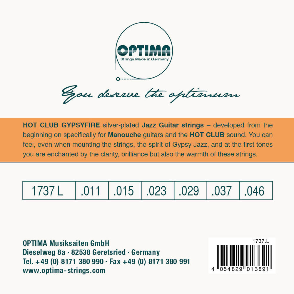Akustisen kitaran kielet Hot Club Gypsyfire, hopeoitu Sarja (667517)
