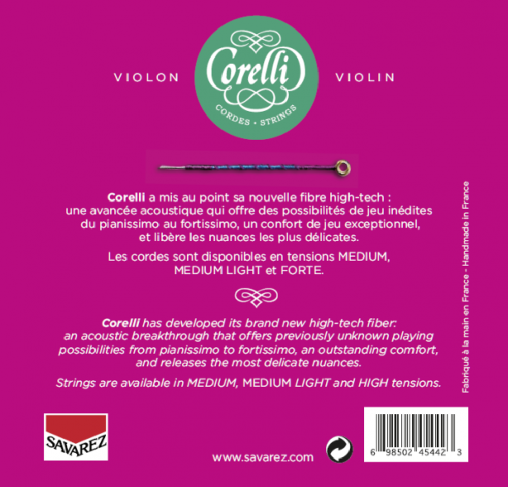 Corelli Cantiga Viulun kielisarja Medium-Light