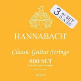 Klassisen kitaran kielet Serie 800 Super Low Tension Hopeoitu 3 bassokieltä