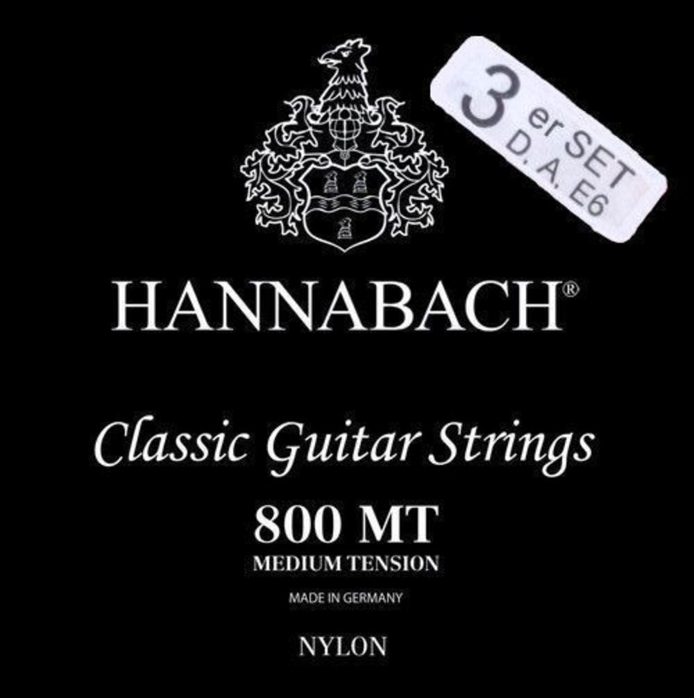Klassisen kitaran kielet Serie 800 Medium Tension Hopeoitu 3 bassokieltä